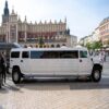 Luxury limousine on the Krakow Market
