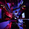 Spacious interior of the party imousine